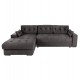 Γωνιακός καναπές-κρεβάτι "CLANCY" με αριστερή γωνία από mdf/ύφασμα σε ανθρακί χρώμα 308x181x92