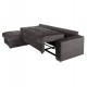 Γωνιακός καναπές-κρεβάτι "CLANCY" με αριστερή γωνία από mdf/ύφασμα σε ανθρακί χρώμα 308x181x92