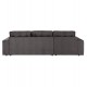 Γωνιακός καναπές-κρεβάτι "CLANCY" με αριστερή γωνία από mdf/ύφασμα σε ανθρακί χρώμα 308x181x92