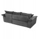 Γωνιακός καναπές-κρεβάτι "ALDO"  με δεξιά γωνία από mdf/ύφασμα σε ανθρακί χρώμα 256x159x87