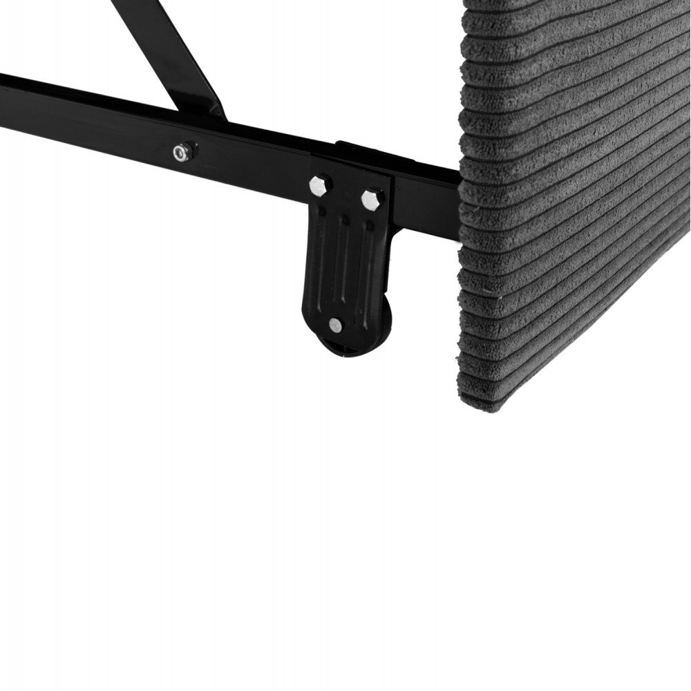 Γωνιακός καναπές-κρεβάτι "ALDO"  με δεξιά γωνία από mdf/ύφασμα σε ανθρακί χρώμα 256x159x87