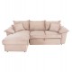 Γωνιακός καναπές-κρεβάτι "ALDO" με αριστερή γωνία από mdf/ύφασμα σε μπεζ χρώμα 256x159x87