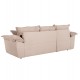Γωνιακός καναπές-κρεβάτι "ALDO" με αριστερή γωνία από mdf/ύφασμα σε μπεζ χρώμα 256x159x87