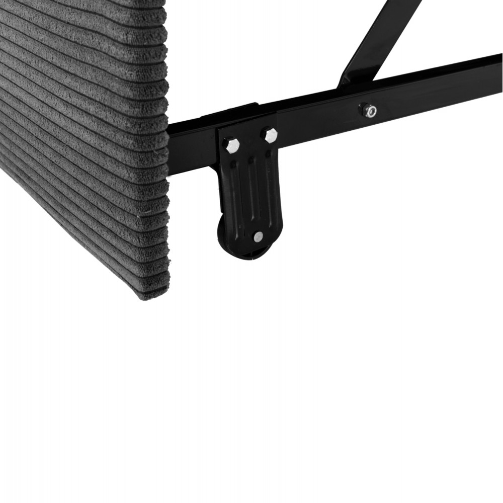 Γωνιακός καναπές-κρεβάτι "ALDO" με αριστερή γωνία από mdf/ύφασμα σε ανθρακί χρώμα 256x159x87