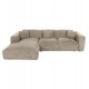 Γωνιακός καναπές "BRICKEN" με αριστερή γωνία από mdf/ύφασμα σε μπεζ χρώμα 282x160x72