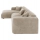 Γωνιακός καναπές "BRICKEN" με αριστερή γωνία από mdf/ύφασμα σε μπεζ χρώμα 282x160x72