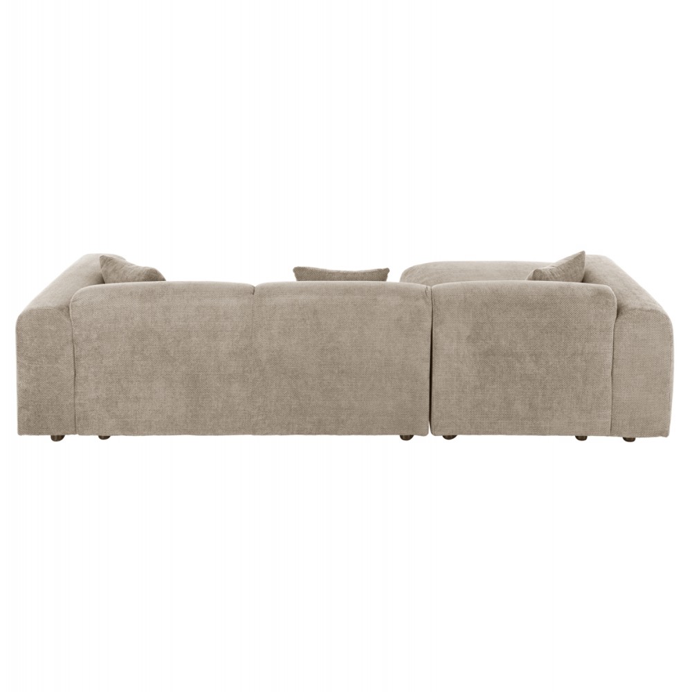 Γωνιακός καναπές "BRICKEN" με αριστερή γωνία από mdf/ύφασμα σε μπεζ χρώμα 282x160x72