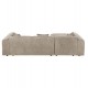 Γωνιακός καναπές "BRICKEN" με αριστερή γωνία από mdf/ύφασμα σε μπεζ χρώμα 282x160x72