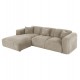 Γωνιακός καναπές "BRICKEN" με αριστερή γωνία από mdf/ύφασμα σε μπεζ χρώμα 282x160x72