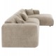 Γωνιακός καναπές "BRICKEN" με δεξιά γωνία από mdf/ύφασμα σε μπεζ χρώμα 282x160x72