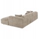 Γωνιακός καναπές "BRICKEN" με δεξιά γωνία από mdf/ύφασμα σε μπεζ χρώμα 282x160x72