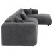 Γωνιακός καναπές "BRICKEN" με δεξιά γωνία από mdf/ύφασμα σε ανθρακί χρώμα 282x160x72