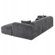 Γωνιακός καναπές "BRICKEN" με δεξιά γωνία από mdf/ύφασμα σε ανθρακί χρώμα 282x160x72