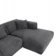 Γωνιακός καναπές "BRICKEN" με δεξιά γωνία από mdf/ύφασμα σε ανθρακί χρώμα 282x160x72