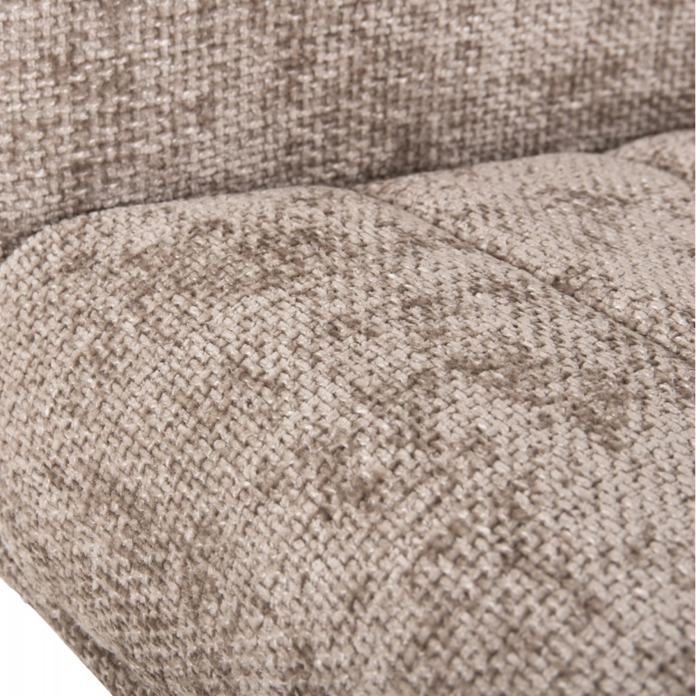 Πολυθρόνα "GAZER" από ύφασμα/rubberwood σε μπεζ/φυσικό χρώμα 66x63x91