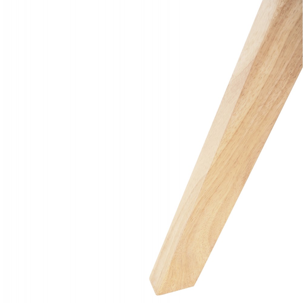 Πολυθρόνα "GAZER" από ύφασμα/rubberwood σε μπεζ/φυσικό χρώμα 66x63x91