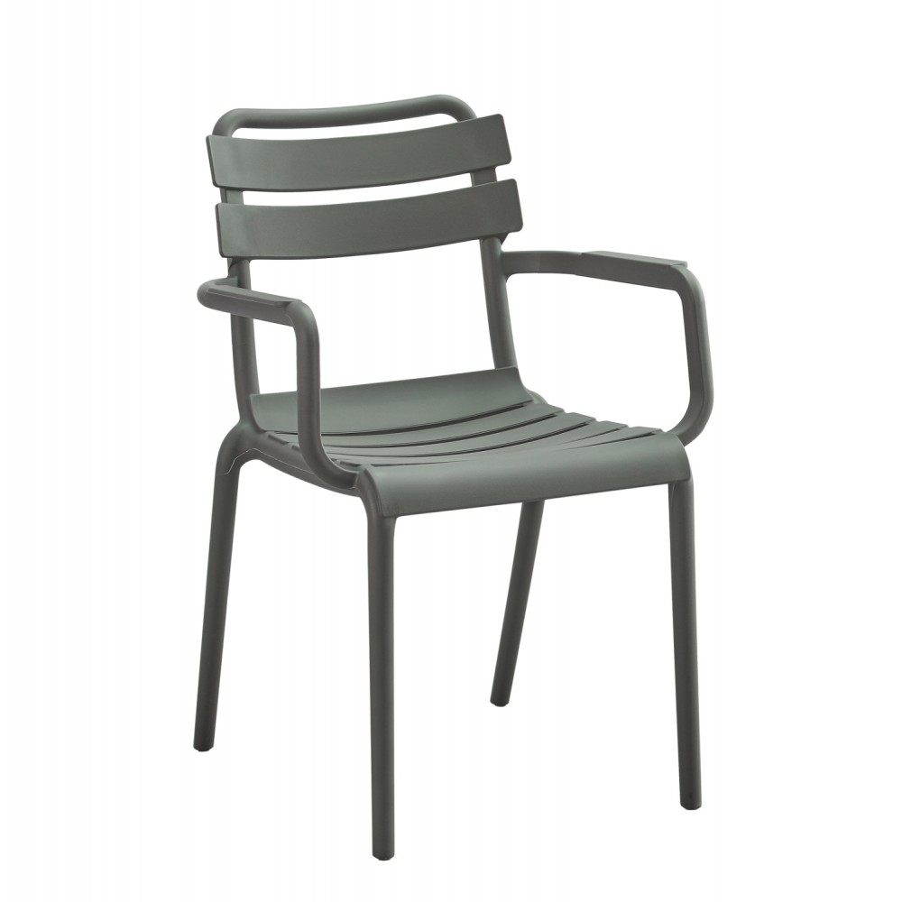 Πολυθρόνα "PHILLY" από πολυπροπυλένιο σε πράσινο χρώμα 58.5x49x83.5