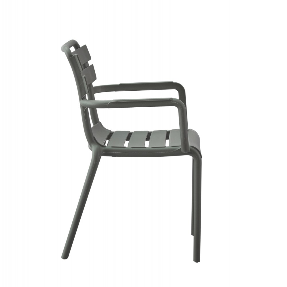 Πολυθρόνα "PHILLY" από πολυπροπυλένιο σε πράσινο χρώμα 58.5x49x83.5