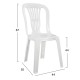 Καρέκλα "ΒΙΕΝΝΗΣ" πλαστική σε λευκό χρώμα 44x50x87