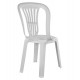Καρέκλα "ΒΙΕΝΝΗΣ" πλαστική σε λευκό χρώμα 44x50x87