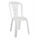 Καρέκλα "ΒΙΕΝΝΗΣ" πλαστική σε λευκό χρώμα 44x50x87