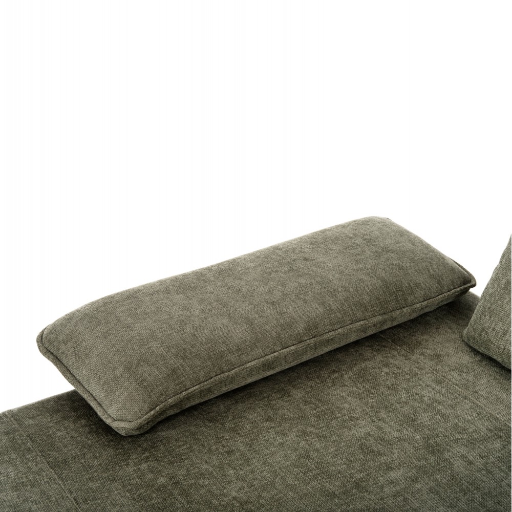 Γωνιακός καναπές-κρεβάτι "CONVERT" με αριστερή γωνία από ξύλο/ύφασμα σε κυπαρισσί χρώμα 283x188x100