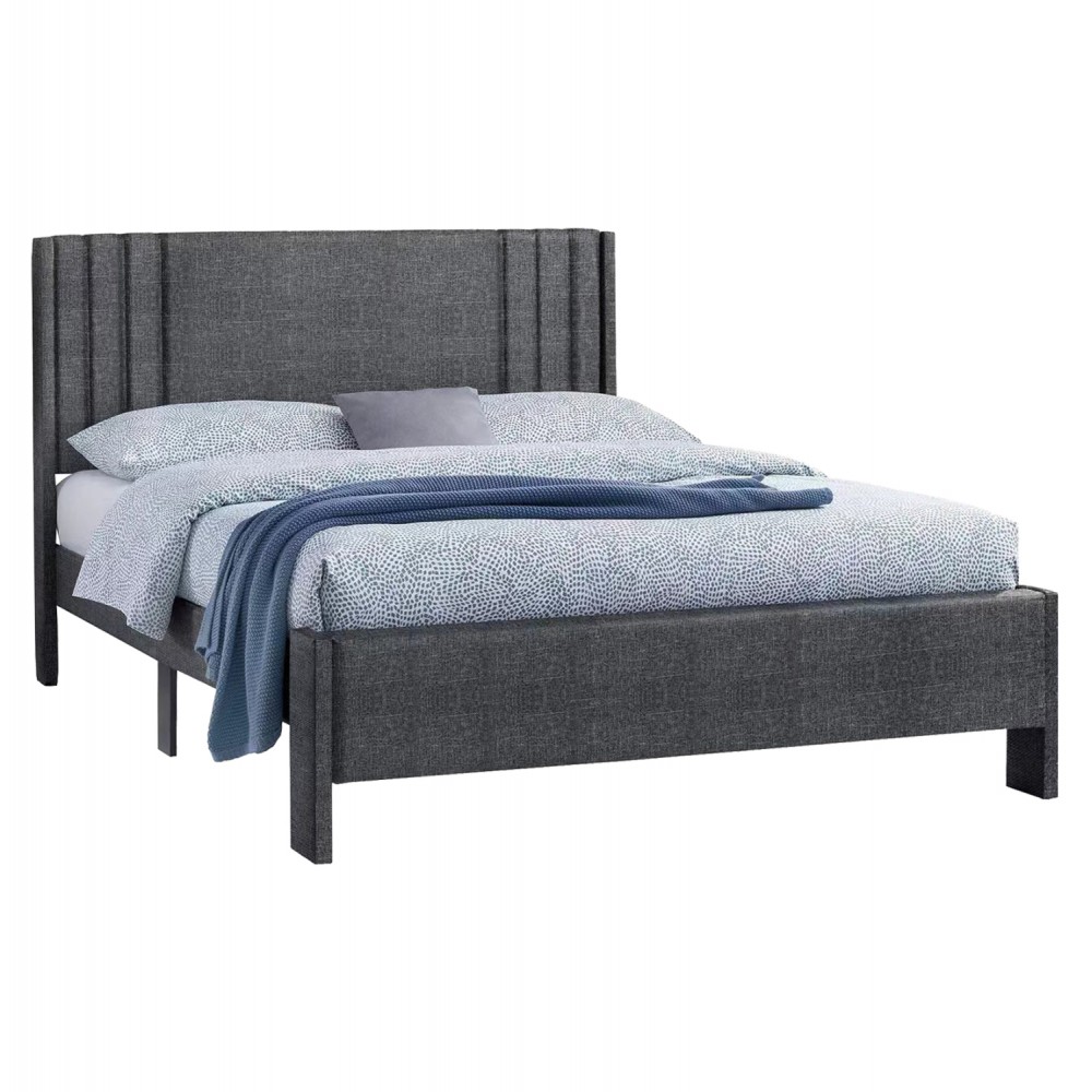 Κρεβάτι "CREDENCE" διπλό σε γκρι χρώμα 170x217x116