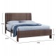 Κρεβάτι "CREDENCE" διπλό σε καφέ χρώμα 170x217x116