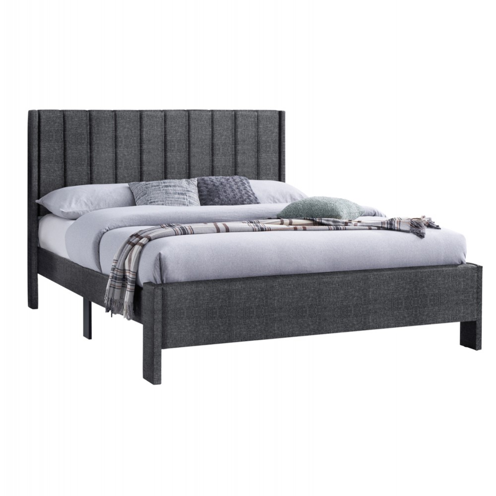 Κρεβάτι "KREDEN" διπλό σε γκρι χρώμα 170x217x116