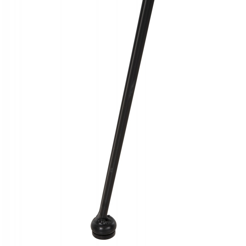 Τραπέζι "ALLEGRA" από μέταλλο/wicker σε μαύρο/μπεζ χρώμα 100x45x51,5