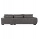Γωνιακός καναπές "COVEN" με δεξιά γωνία από ξύλο/ύφασμα σε μαύρο/σκούρο γκρι χρώμα 298x208x85