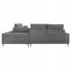Γωνιακός καναπές "SYMMET" από μέταλλο/ύφασμα σε ανθρακί/γκρι χρώμα 314x236x102