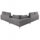 Γωνιακός καναπές "SYMMET" από μέταλλο/ύφασμα σε ανθρακί/γκρι χρώμα 314x236x102