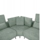 Γωνιακός καναπές "SYMMET" από μέταλλο/ύφασμα σε ανθρακί/μέντα χρώμα 314x236x102