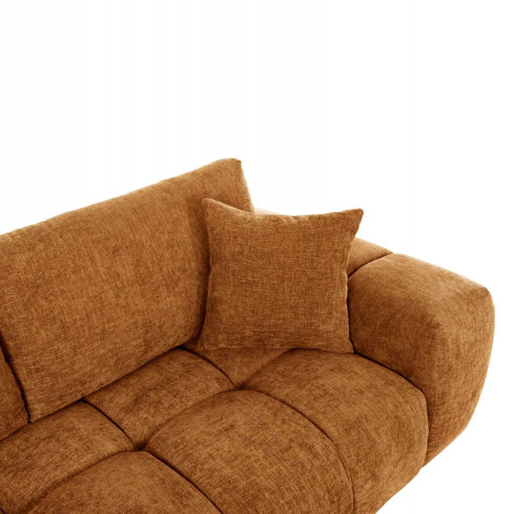 Γωνιακός καναπές "COVEN" με αριστερή γωνία από ξύλο/ύφασμα σε μαύρο/μπεζ χρώμα 298x208x85