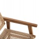 Πολυθρόνα "BJORN" από ξύλο/σχοινί σε φυσικό χρώμα 56x56x83