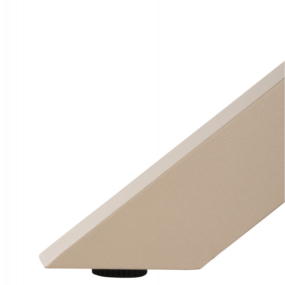 Τραπέζι "MORIL" από αλουμίνιο/polywood σε χρώμα σαμπανί/φυσικό Φ120x74