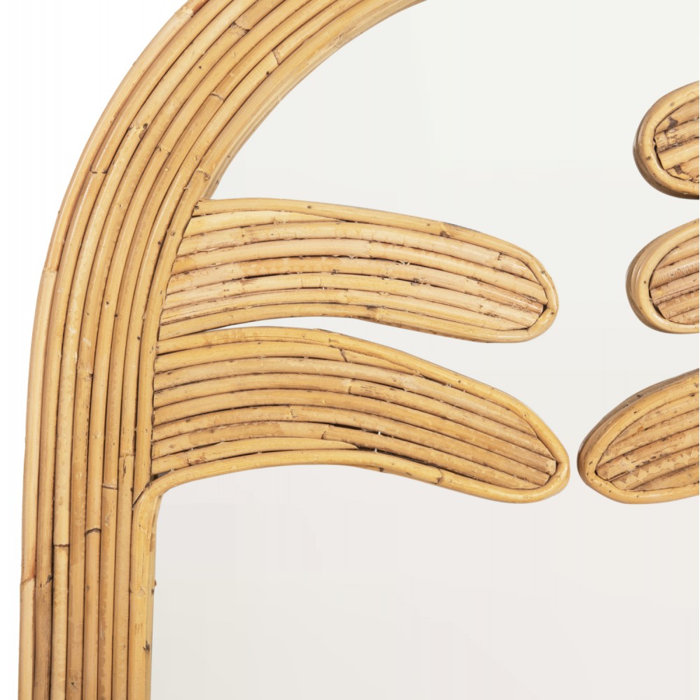 Καθρέπτης τοίχου "REFLECT" από rattan σε χρώμα φυσικό 60x4.5x100