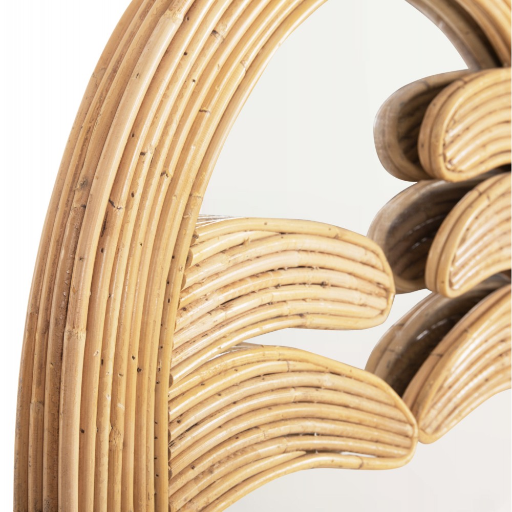Καθρέπτης τοίχου "REFLECT" από rattan σε χρώμα φυσικό 60x4.5x100