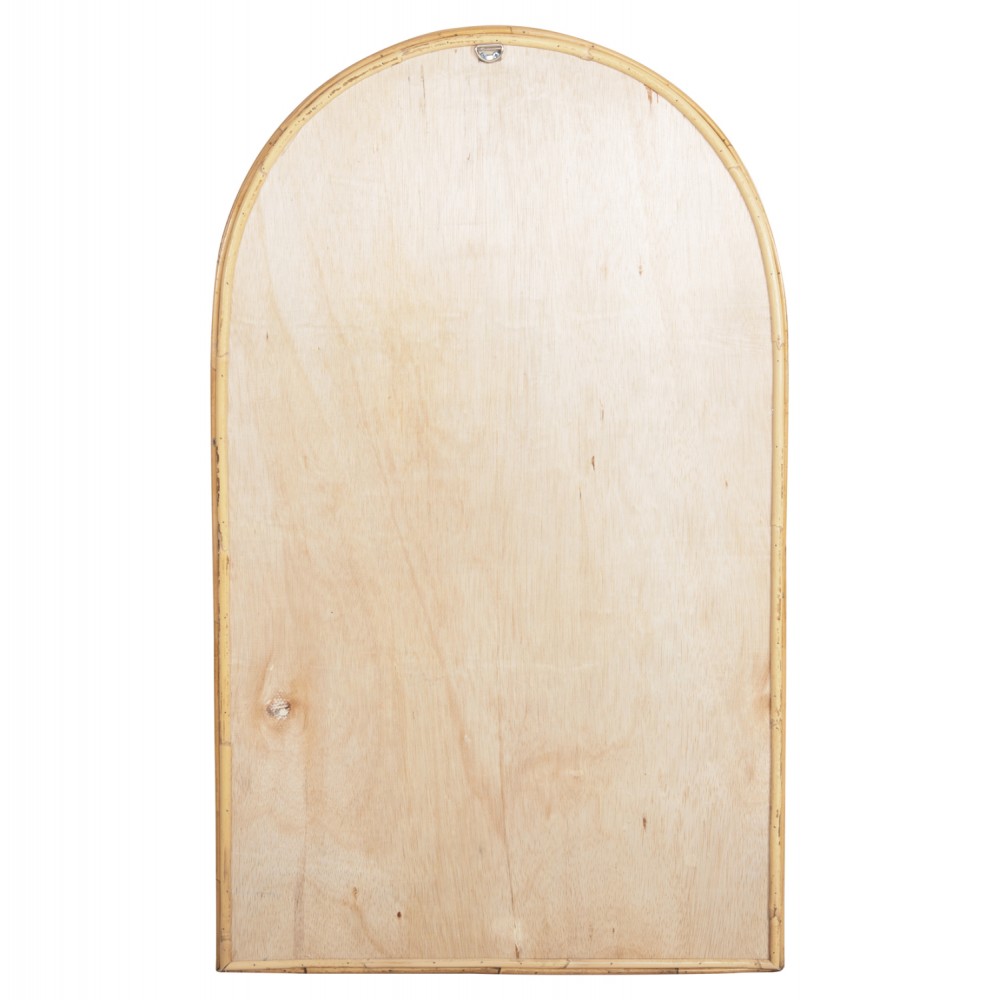 Καθρέπτης τοίχου "REFLECT" από rattan σε χρώμα φυσικό 60x4.5x100