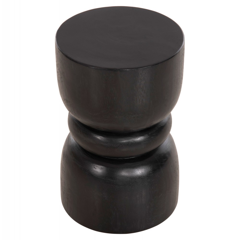 Σκαμπό "BELLO" από ξύλο σε μαύρο χρώμα Φ28x45