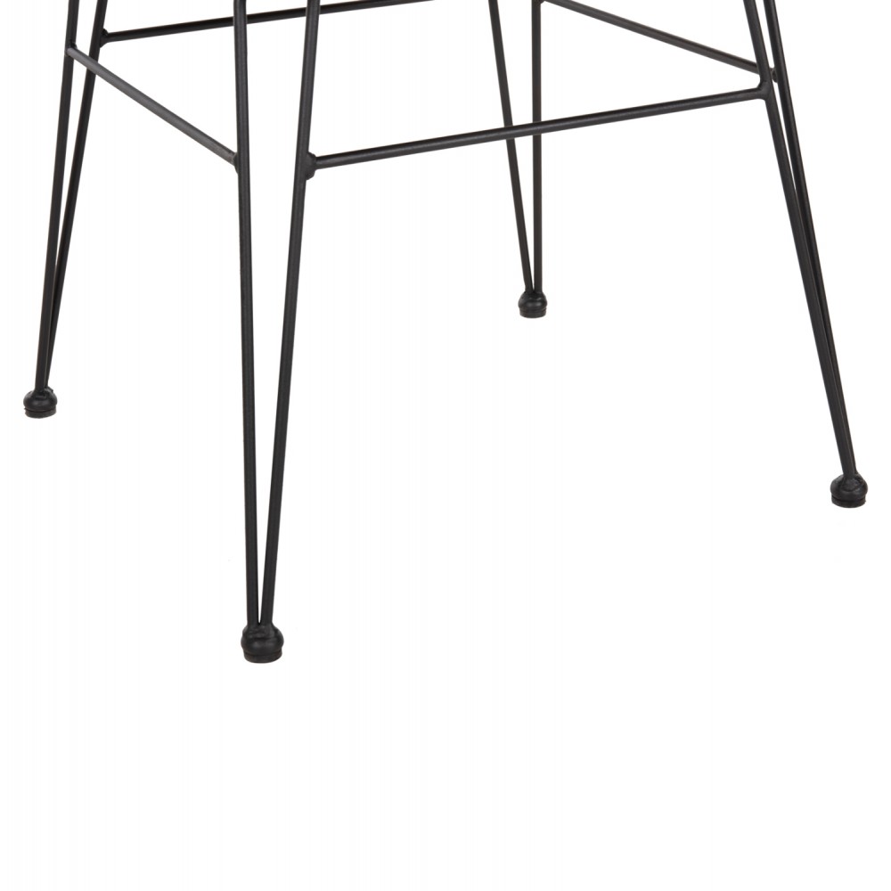 Πολυθρόνα κήπου "ALLEGRA" από μέταλλο/wicker σε μαύρο/μπεζ χρώμα 58x61x81