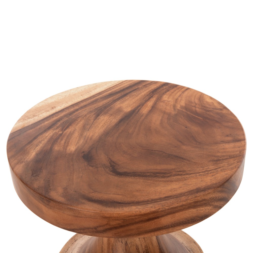 Τραπέζι βοηθητικό "BERMAN" από ξύλο σε φυσικό χρώμα Φ35x51