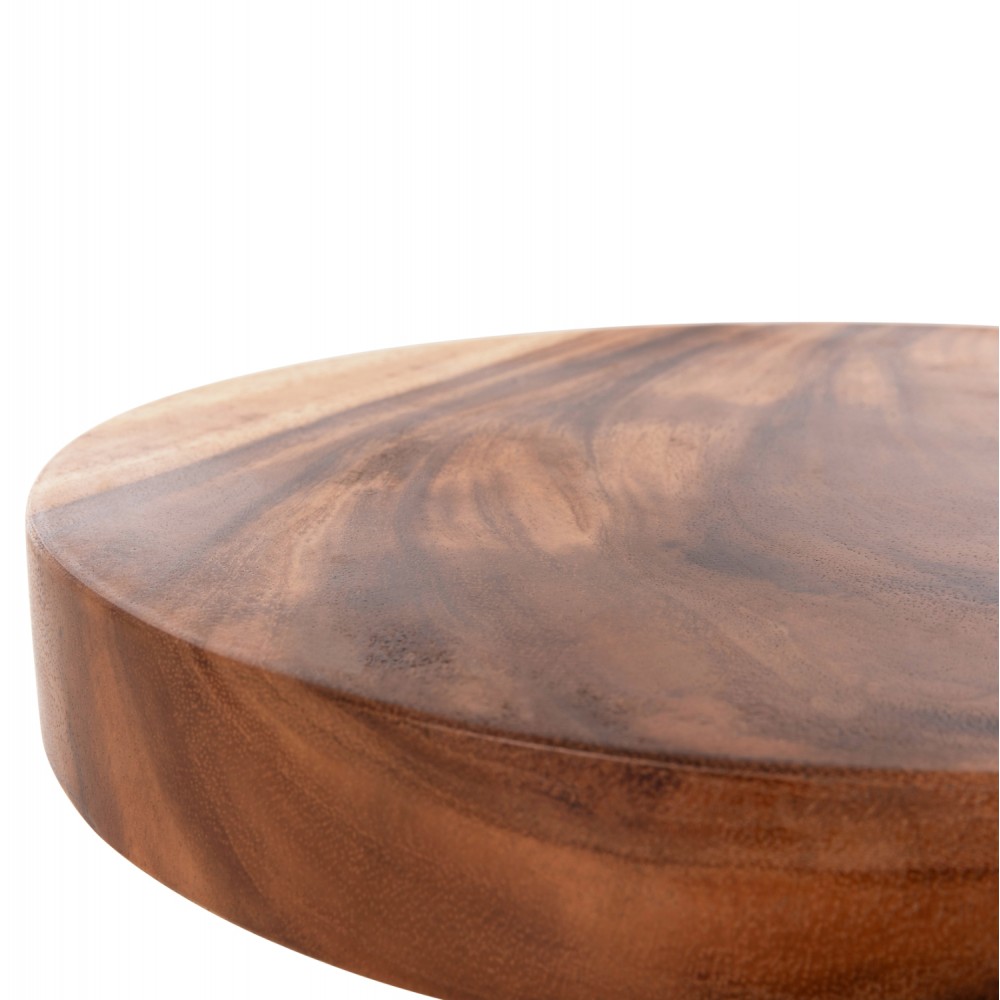 Τραπέζι βοηθητικό "BERMAN" από ξύλο σε φυσικό χρώμα Φ35x51