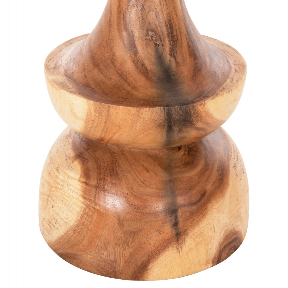 Τραπέζι βοηθητικό "BERMAN" από ξύλο σε φυσικό χρώμα Φ35x51