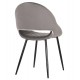 Καρέκλα "ODEN" από βελούδο/μέταλλο σε γκρι/μαύρο χρώμα 52x55x84