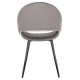 Καρέκλα "ODEN" από βελούδο/μέταλλο σε γκρι/μαύρο χρώμα 52x55x84