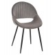 Καρέκλα "ODEN" από βελούδο/μέταλλο σε γκρι/μαύρο χρώμα 52x55x84
