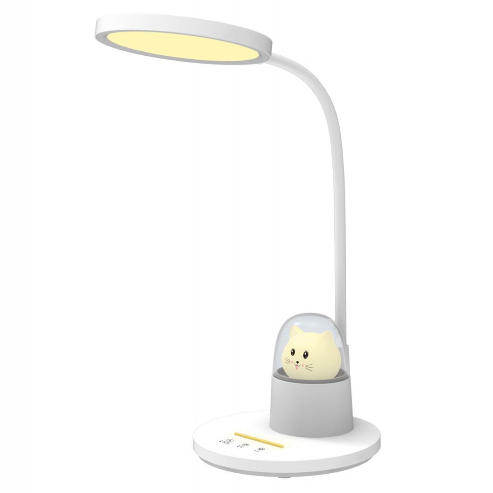 Παιδικό φωτιστικό γραφείου led "BADOO" από ΑΒS σε χρώμα λευκό 10W