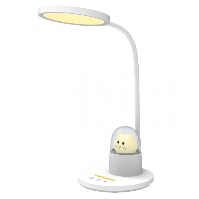 Παιδικό φωτιστικό γραφείου led "BADOO" από ΑΒS σε χρώμα λευκό 10W